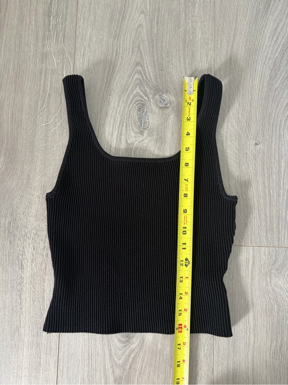 Quince Cropped Square Neck Ribbed Knit Tank - Picture 8 of 8